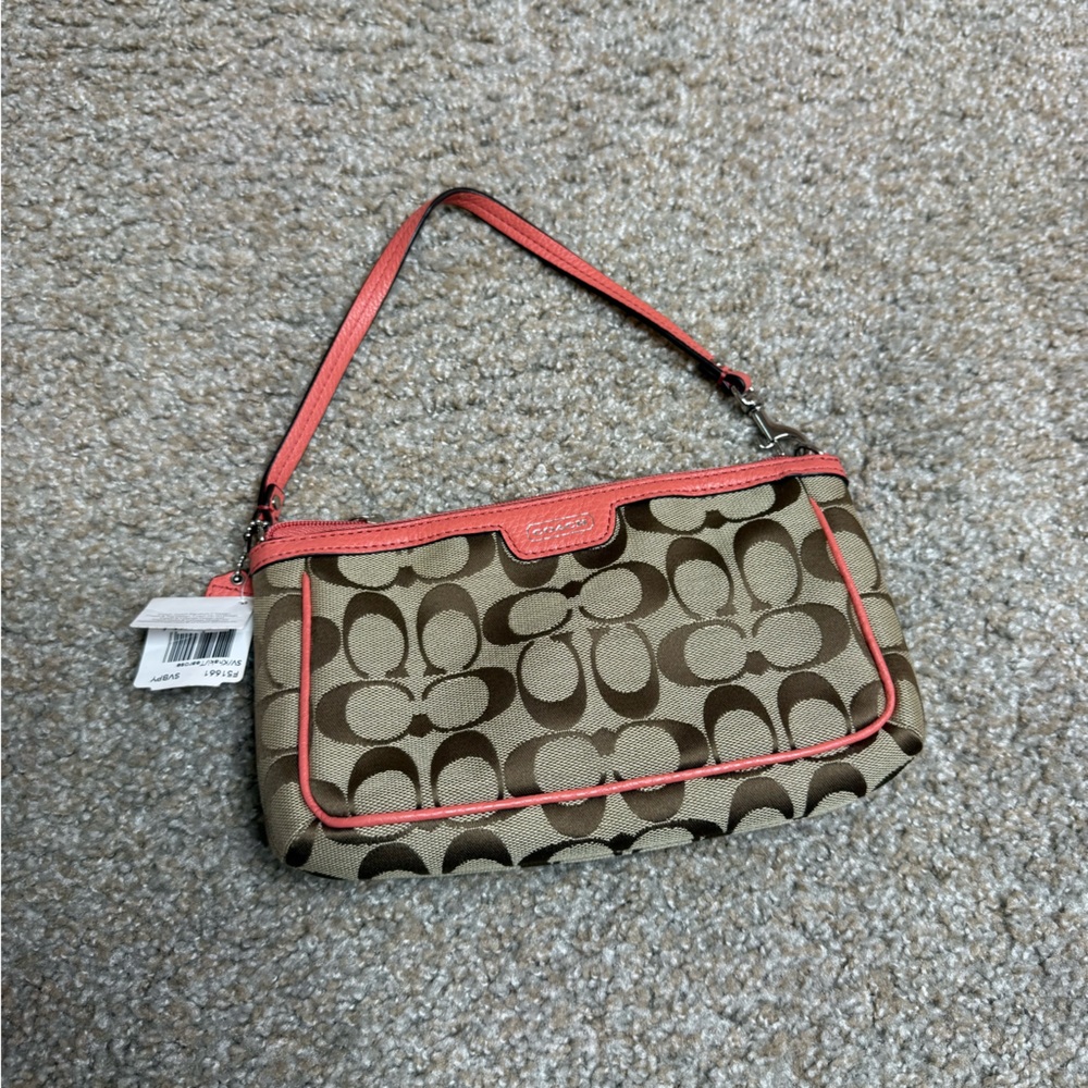 Vintage Coach Brown and Pink Signature purse